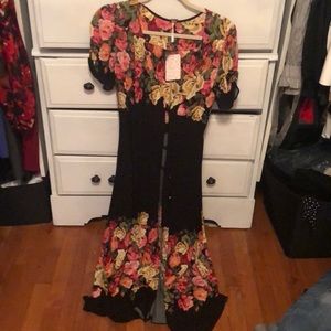 Floral wrap dress